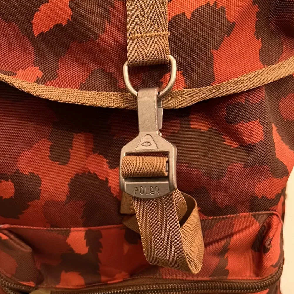 Poler Outdoor Stuff Orange / Brown Camo Backpack